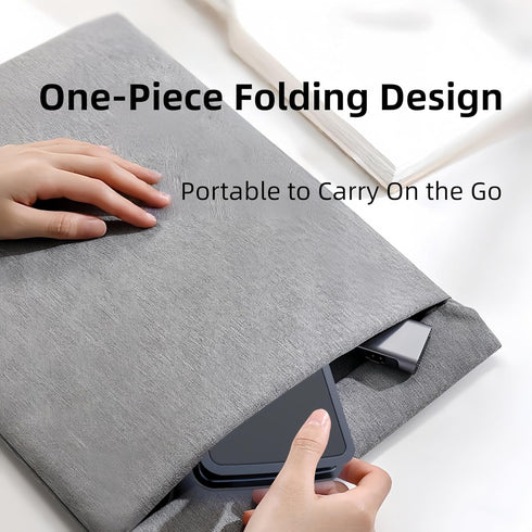 Briteroh Foldable & Height Adjustable Phone Stand for Desk, Carbon Steel Stable Cell Phone Holder, Universal