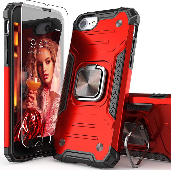 iPhone SE 2020 Case with Screen Protector, Shockproof Drop Test Cover, Lightweight Protective Case for iPhone