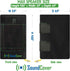 Two Small Heavy Weight 600D Waterproof Outdoor Speaker Covers for C-Bracket Mounted Speakers, Fits Yamaha & Polk