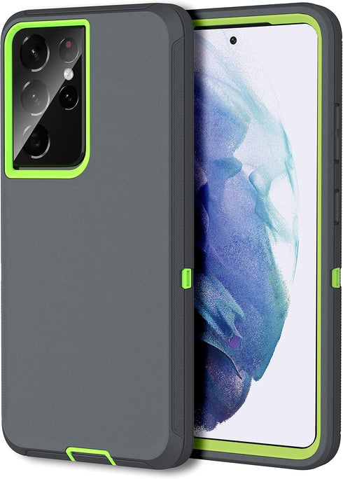 MXX Case Compatible with Galaxy S21 Ultra, 3-Layer Heavy Duty Body Bumper Cover, Shock Protection, Dust Proof