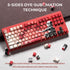 Shine Through PBT Keycaps, Double Shot Side Printed Keycaps, Cherry Profile Dye-Sub Key Caps, Japanese Anime Keycap Set
