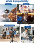 Tripod for iPhone, 71" Tall Phone Tripod with Remote Holder, Selfie Stick Cellphone Tripod, Phone Stand for Travel