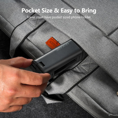 MiiKARE Airplane Travel Essentials Phone Holder, Universal Handsfree Mount with 360 Degree Rotation, Travel Must Haves
