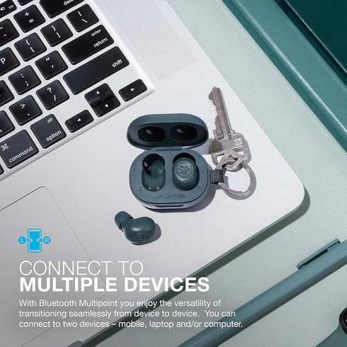 JLab JBuds Mini True Wireless Bluetooth Earbuds + Charging Case, Sage, IP55 Sweat and Dust Proof, Crystal Clear Calls