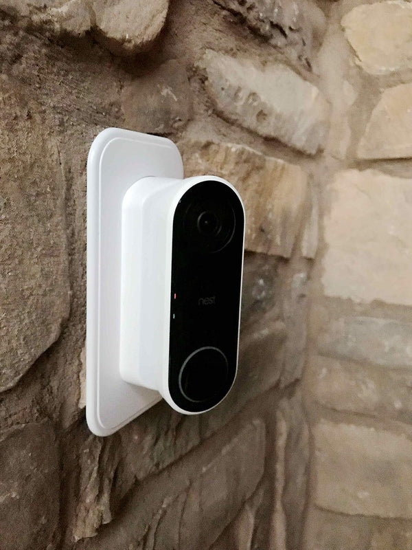 Ade Advanced Optics Wall Plate and 30 Degree Angled Mount Combo for Nest Hello - White