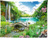 BELECO Picturesque Garden Background Fabric: 5x3ft Outdoor Tropical Landscape Mountain Trees Waterfall Scenery Backdrop