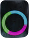 QFX PBX-126 TWS Bluetooth Portable Speaker - 10-Watt with 4” Woofer, FM Radio, LED Lights, AUX, USB, TF Input (Black)