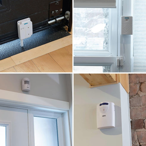 Ideal Security Wireless Chime SK664 - 6 Different Sounds, LED Alert, Battery Powered, Works with All SK6 Sensors, White