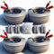 4PCS 100ft/30m Integrated BNC Video Power Cable ext. for Security Cameras, CCTV,
