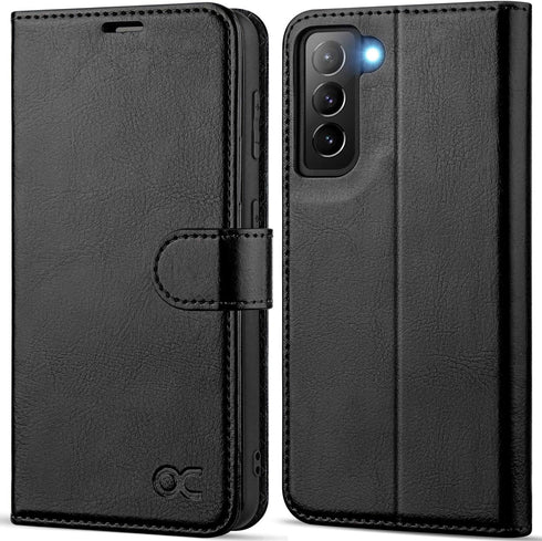 OCASE Galaxy S21 Plus 5G Compatible Wallet Case, PU Leather Flip Folio with Card Holders, RFID Blocking, Black