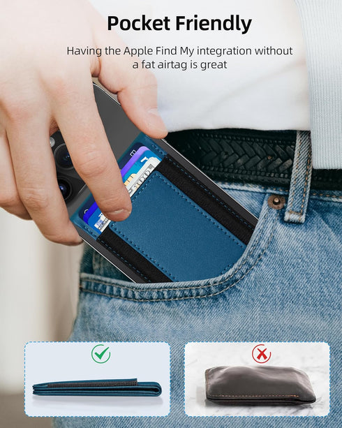 Magsafe Wallet for iPhone 16/15/14/13/12 Series, Magnetic 8-Card Holder with Adjustable Stand, RFID Blocking, Blue