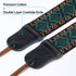 Ends,2" Padwa Lifestyle Mystic Green Embroidered Camera Strap - Double Layer Cowhide Cotton Vintage Camera Straps