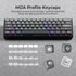 HITIME XVX PBT Keycaps-MOA Set, 132 Keys Custom Keycaps for 60 65 75 100 Percent Cherry Gateron MX Switches, Gray