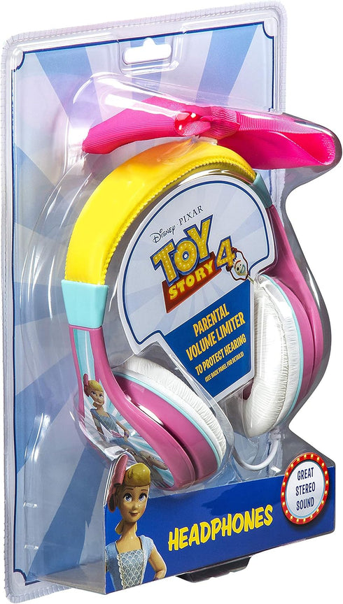 eKids TS-140BP Headphones for Kids Toy Story 4 Bo Peep, Adjustable Stereo Tangle-Free 3.5Mm Jack Wired Cord Over Ear