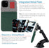 Dockem Wallet Case for iPhone 11 Pro Max: Built-in Metal Plate for Magnetic Mounting & 2 Card Slots (Green & Grey)