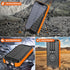 Solar Charger Power Bank 49800mAh, Wireless Battery Pack with 3 Built-in Cables, 6 Outputs & 2 Inputs for Cell Phones