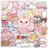 HIZILY 50 Pcs Baby Girl Stickers Pink Newborn Sticker Baby Shower Waterproof Vinyl