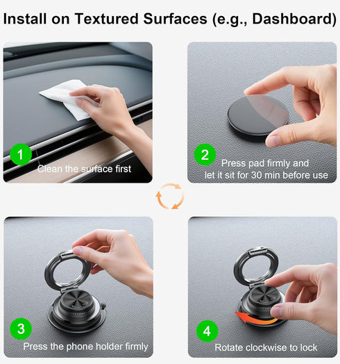 BOCLOUD 2026 360 109 LBS 16 15 14... Next-Gen Suction Cup Phone Mount Cute Zinc Alloy Phone Stand Vacuum Magnetic Car