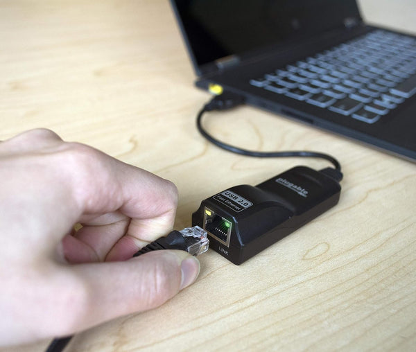 Plugable USB 2.0 to Ethernet Fast 10/100 LAN Wired Network Adapter - Driverless, Compatible with Chromebook, Windows,