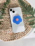 Cartoon Flowers Phone Grip Stand - Cute Clear Cell Phone Holder, Expandable Collapsible Accessory, Phone Charms Kindle