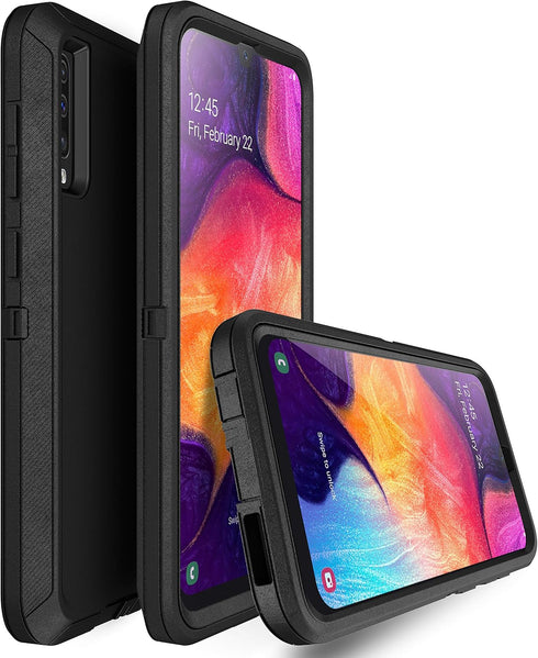 MXX Heavy Duty Case for Samsung Galaxy A50 - Drop Protection Case for Galaxy A50/A50s/A30s (Black)