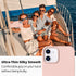 IceSword iPhone 12 Mini Case Pink Sand, Thin Liquid Silicone, Soft Silk Microfiber Cloth, Shockproof, 5.4"