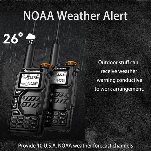 Quansheng UV-K5 Radio USB-C Charging Dual Band Two Way Radio, Long Range Handheld Radio with 771 Antenna and Speaker Mic