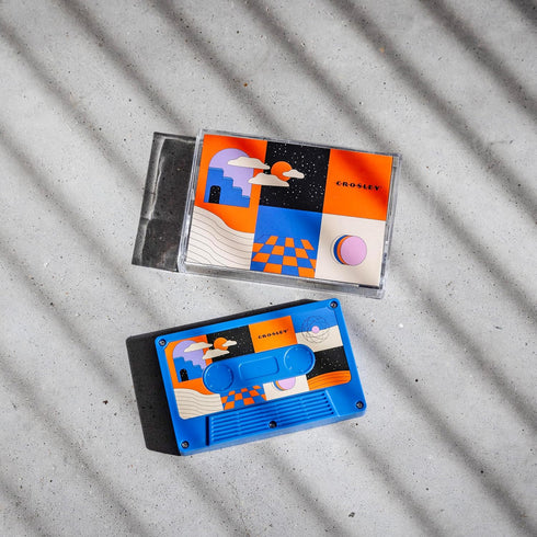 Crosley Cassette Bluetooth Speaker - Portable Tape Design in Surreal Cobalt