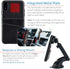Dockem Wallet Case for iPhone XR, Built-in Metal Plate for Magnetic Mounting, 2 Credit Card Holders, 6.1" Black Exec M2