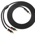 3.5mm to 2RCA Cable, Headphone Male to Male Jack Adapter, Nylon Braided 1/8 to RCA Audio Y Cord, Black