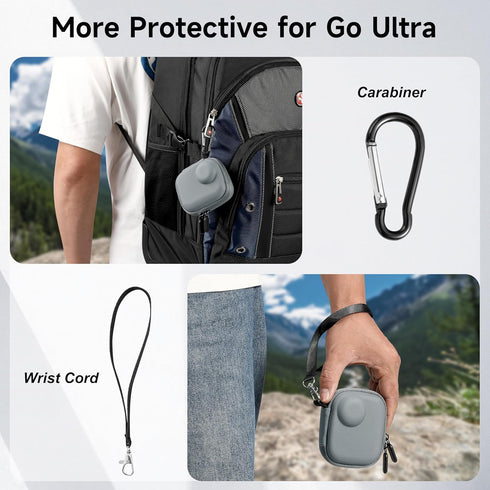 Insta360 Mini Carrying Case for GO Ultra Hard Shell Lens PU Cover Protection Storage Bag Travel Portable Cases