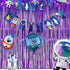 Purple Tinsel Curtain Party Backdrop, GREATRIL Foil Fringe Curtain for Hunters Mermaid Themed Decorations, Pack of 2.