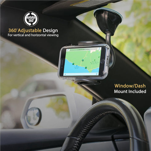 Scosche IHW10-SP1 4-in-1 Car Phone Holder - Black, Suction Cup for Windshield, Dashboard, Vent, Cup Mount