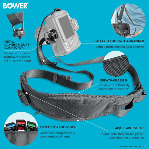 Bower Swift-Shot DSLR Camera Strap: Adjustable Comfort for Your Photography Needs