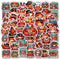 BIGZORO Pack 50 PCS Crab Stickers Print Sea Ocean Animal Waterproof Vinyl Decals