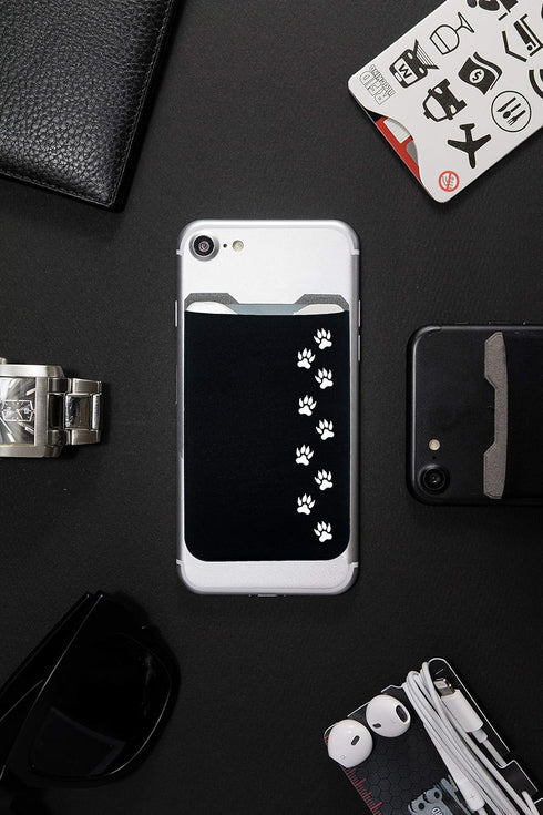 Phone Wallet - Adhesive Card Holder, Cell Phone Pouch, Stick on Lycra Pocket by Gecko for Credit Cards and Cash