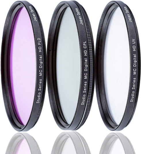 Ultimaxx Professional 3-Piece Multi-Coated Filter Set for Digital and Video Cameras with HD