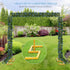 8.2FT 2 Square Wedding Arch Backdrop Stand,Balloon Arch Stand, Metal Gold Backdrop Adjustable Stand Heavy Duty, Extra