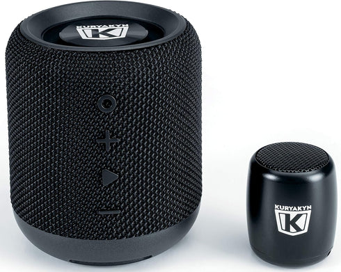 Kuryakyn 2204 Sidekix Mini Speaker, Wireless Bluetooth Audio Speakers with Remote Shutter, Satin Black