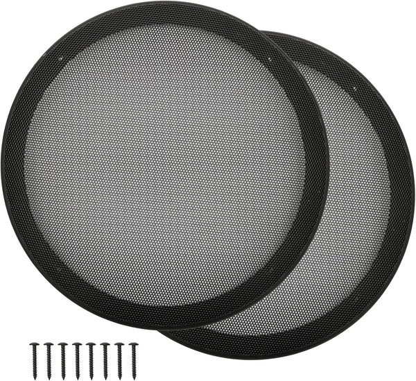 10" Speaker Grill Covers, Car Speaker Subwoofer Guard Protector, ABS Plastic Frame with Metal Mesh, Black (2 Pcs)