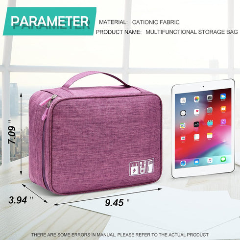 Electronics Organizer Travel Bag, Waterproof Portable Digital Storage Case for Accessories