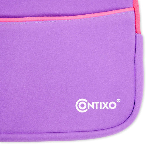 Contixo 10" Protective Sleeve Bag, Compatible with K102 & K103 Kids Tablets, Shockproof & Water-Resistant Case (Purple)