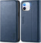 TUCCH Wallet Case for iPhone 12 Pro/iPhone 12 5G, PU Leather Folio with Kickstand, Card Slot, Dark Blue
