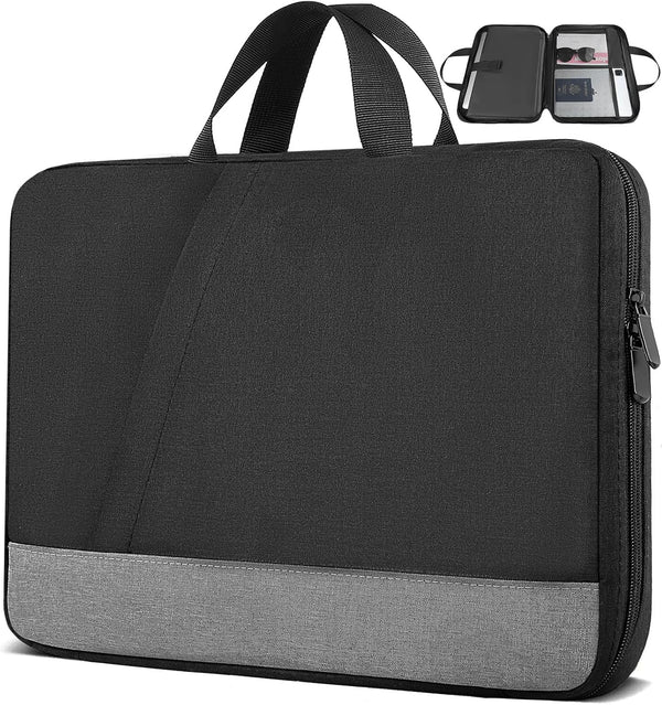 15.6 Inch Laptop Sleeve Case, Water Resistant TSA Laptop Bag for Men Women, Slim Cover Compatible with HP, Dell, Asus,