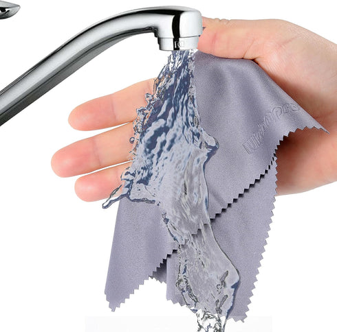 Wisdompro 4-Pack Surface(12x8.25, 13.5x8.63 Inches Large Microfiber Cleaning Cloth for Laptop, Computer Screen, Camera