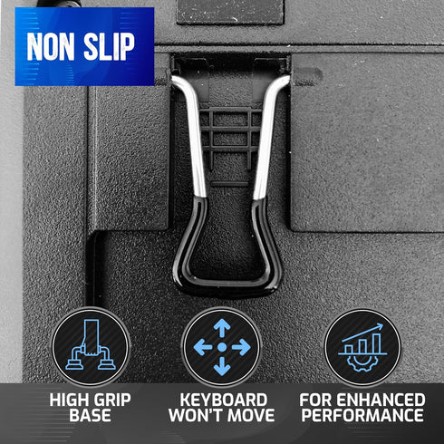 Computer Keyboard Feet Replacement, 2 Pcs Rubber Grip Small Ergonomic Tilt Stand Clips for Logitech Keyboards
