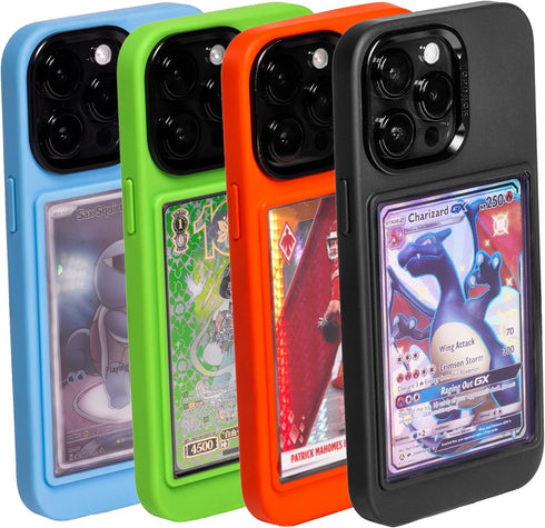 TopDeck Card/Photo Display Phone Case for iPhone 15 - Black | TCG/Photo Display Top Loaders & Sleeves | Compatible with