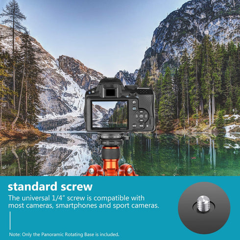 Neewer Panoramic Panning Base with Style Plate, 3/8-inch Screw Aluminum Alloy Panorama Ball Tripod Head, Load Capacity