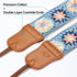 Padwa Lifestyle Hollow Crochet Pink Daisy Camera Strap - Double Layer Cowhide Ends,2" Cotton Vintage Camera Straps, Adjustable Neck & Shoulder Strap for All DSLR Cameras,Great Gift for Photographers