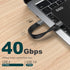 2-Packs Short USB C Cable, (5inch) Thunderbolt 4 USB 4 Cable with 40Gbps Data Transfer 240W PD Fast Charging 8K@60Hz, Compatible for iPhone 15 Pro Max, External SSD, Docking, eGPU Laptop